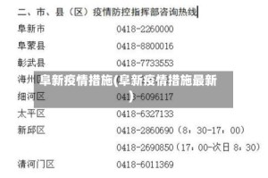 阜新疫情措施(阜新疫情措施最新)
