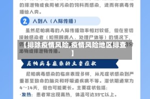【排除疫情风险,疫情风险地区排查】