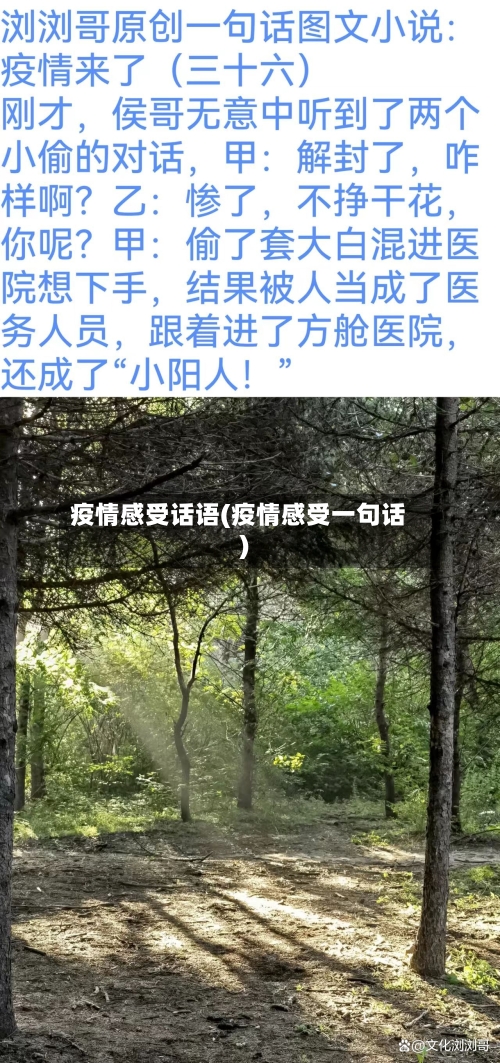 疫情感受话语(疫情感受一句话)-第1张图片
